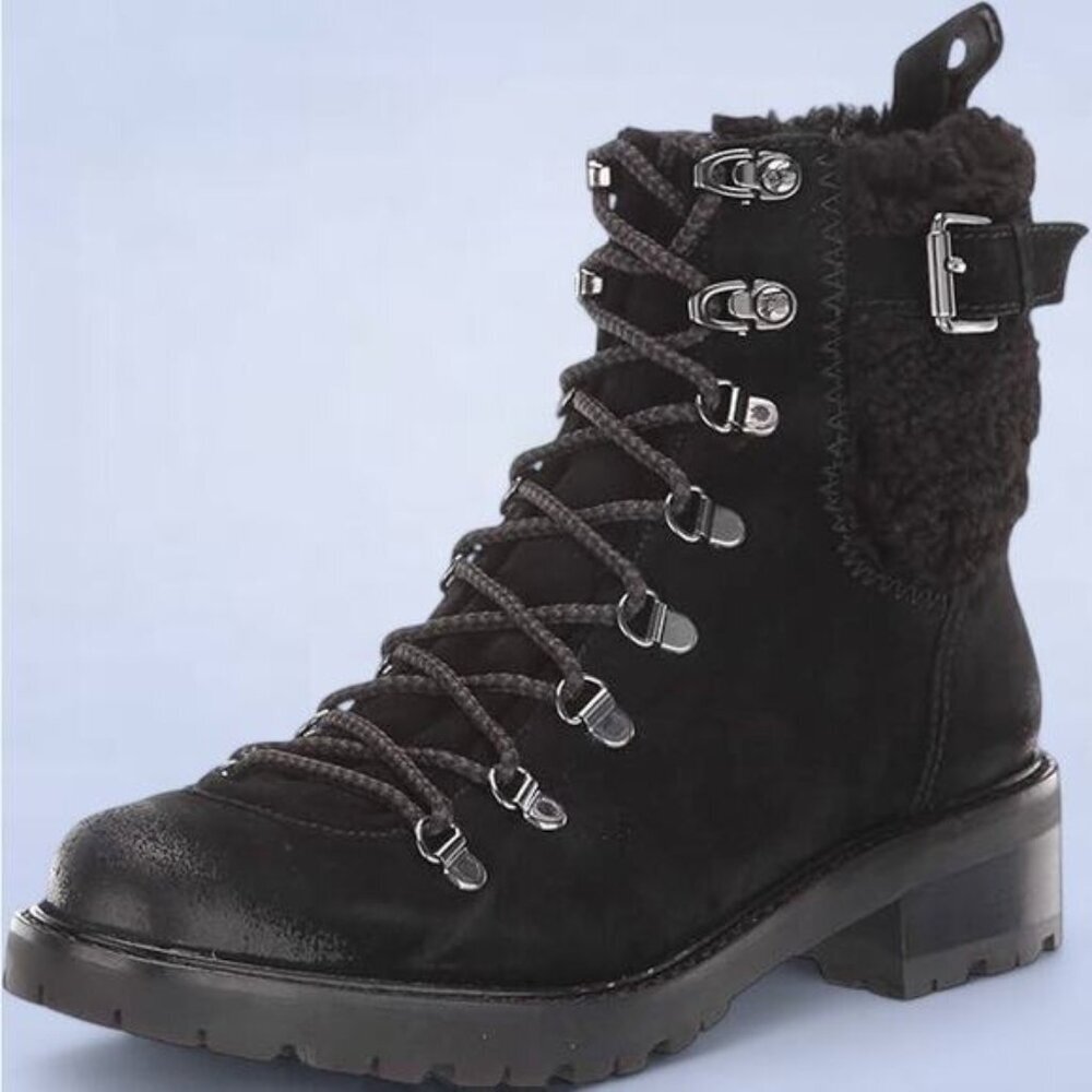 Women's Black Lace-Up Ankle Boots
